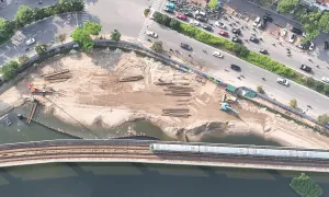 Lấp tạm 6.500 m2 mặt nước để cải tạo hồ Đống Đa